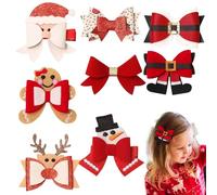 Nœuds De Noël Pour Filles - Ensemble De Coiffure Et Créatif - Pince À Cheveux Épais Ou | Pour Voyage Travailler Plage Fête Dîner École Naviguer Extérieur Maison Hommes Femmes