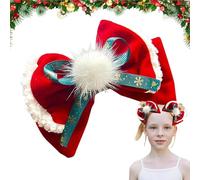 Nœuds de Noël pour filles - Magnifiques barrettes à cheveux en forme de bec de canard - Pinces à cheveux mignonnes - Pinces à cheveux rouges pour les fêtes de Noël, les fêtes à thème, les naissances