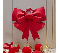 Nœuds de Noël rouges - Nœud papillon géant - Décoration de vacances à suspendre pour Noël, mariage, nœud papillon