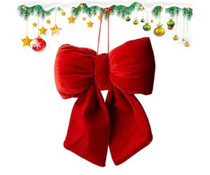Nœuds de Noël - Velours 20 cm Moyen Décoration de Noël 3D Décoration Arbre Décoration Élégante Guirlande | Porte d'entrée, Maison, Extérieur, Hiver, Automne, Anniversaire, Mariage, Décoration de Fête