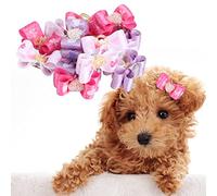 Nœuds de Poils d'animaux en Polyester, 15 Pièces, Habillez Votre Animal de Compagnie pour Halloween avec des Nœuds de Cheveux, Idéal pour Les Chats, Les Chiens, Les Chatons et