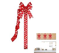 Nœuds de Saint Valentin | Rubans rouges et blancs romantiques, 25 cm, décorations pour cuisine de la Saint-Valentin - Utilisation en famille, amis, mariages, chambres, maisons, couloirs, fêtes et