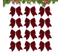 Nœuds de sapin de Noël | 15 cm Décorations de Noël vintage - 12 pièces Nœuds de sapin de Noël Décoration pour la décoration de couronnes Boîtes d'emballage Mariage Fête Sacs à bonbons et