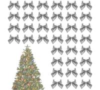 Nœuds de Sapin de Noël, 36 Pièces Décorations de Fêtes pour la Maison, Artisanat d'emballage Noël, pour Emballage Guirlande Couronne Intérieur Extérieur Manteau Cheminée