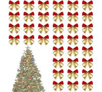 Nœuds de Sapin de Noël - 36 Pièces Décorations de Fêtes pour la Maison,Décoratifs Et Ornements De Noël | pour Emballage Guirlande Couronne Intérieur Extérieur Manteau Cheminée