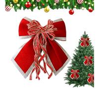 Nœuds de sapin de Noël - Ensemble de rubans vintage en velours - Ornements festifs classiques - Garniture de Noël de qualité supérieure - Vacances mariage intérieur extérieur ferme bureau garland