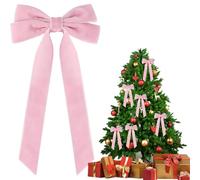 Nœuds de sapin de Noël, ruban en velours pour décoration d'intérieur - Pendentifs pour sapin de Noël - pour Nouvel An, mariage, vacances, rendez-vous galant, chambre à coucher, porte, fenêtre, salon