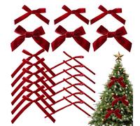 Nœuds de velours pour sapin de Noël | 18 pièces décorations de Noël rustiques en velours festif | Ornement de guirlande de fête d'hiver | pour escaliers courante fenêtre mariage et fêtes