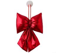 Nœuds décoratifs pour sapin de Noël en cuir brillant, nœuds décoratifs festifs en tissu, style européen élégant pour les arrangements de scènes de vacances, plusieurs tailles pour la décoration