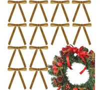 Nœuds décoratifs pour sapin de Noël,nœuds en velours pour sapin de Noël | Ornement de couronne de célébration saisonnière | Nœuds torsadés de décoration de noël pour arbres, cheminées, portes, guirlan