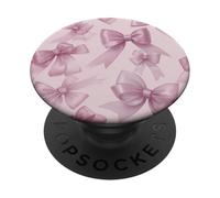 Nœuds en ruban brillant - Rose PopSockets PopGrip Adhésif
