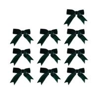 Nœuds en ruban de velours 10/100 pièces de décoration nœuds noël en velours | Ornements de nœuds papillons rouges et verts, fournitures artisanales de bricolage for le nouvel an(30PCS,M-Green)