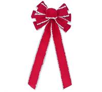 Nœuds en ruban de velours pour décorations de sapin de Noël, artisanat rustique, cadeau artisanal, nœuds torsadés pour Noël, maison, clôture, escaliers, balustrade, cheminée, intérieur et extérieur