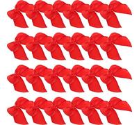 Nœuds en Ruban Faits Main 60pcs 2,2x2cm Rouge Ambiance Halloween | Ornements pour Cartes Faites Main et Vêtements de Poupée, Léger, École et Couture, Couleur Vive