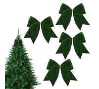 Nœuds en Velours De Noël pour Arbre 4 Pièces Décorations De Fêtes | Nœud De Décoration Pour Arbre De Noël Pour La Couronne La Fenêtre L'Escalier La Maison Le Bureau Le Jardin La Fête Le