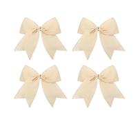 Nœuds En Velours Pour La Décoration De Noël,4 Pièces Décorations De Fêtes - Nœud De Décoration Pour Arbre De Noël | Pour Couronne Fenêtre Porte Mur Escalier Clôture Cheminée Maison Bureau Fête Mariage