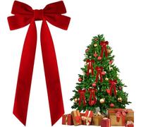 Nœuds en velours pour sapin de Noël, accessoires de style de ruban de Noël | Pendentifs de nœuds d'arbre de vacances pour femmes et filles pour mariage, vacances, chambre à coucher, porte, fenêtre