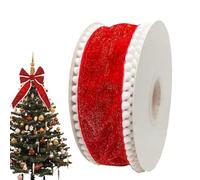 Nœuds et rubans pour sapin de Noël | Ruban de velours de Noël - Ruban décoratif de sapin de 6,3 cm | Ruban pelucheux | Ruban de fabrication de nœuds pelucheux | Emballage artisanal de Noël avec