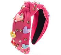 Nœuds larges bandeaux pour femme Style baroque Bandeau avec cœur en résine Décoration multi-usages Bandeau pour fille