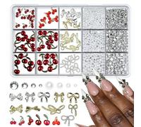 Nœuds miniatures - Assortiment de formes et de couleurs - Pour manucure professionnelle ou domestique - Papillon