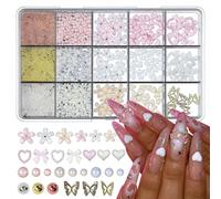 Nœuds miniatures - Assortiment de formes et de couleurs - Pour manucure professionnelle ou domestique - Papillon