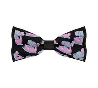 Nœuds papillon classiques pour hommes, motif éléphant, flamant rose, anneau de natation, réglables, pré-noués, formels, d'affaires, de mariage