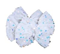 Nœuds papillon en gaze Style princesse, 8 pièces/lot, nœuds à paillettes douces for la fabrication de bijoux, pinces cheveux, accessoires décoration robe pour Cheveux(Color5)