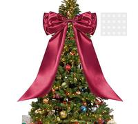 Nœuds pour arbre de Noël - Nœuds en ruban de Noël de luxe, matériau souple et flexible, style ornement étincelant robuste | Beaux embellissements de vacances pour la décoration de la maison, balustrad