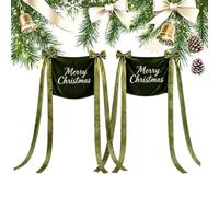 Nœuds pour chaises de mariage, 2 pièces, décoration universelle, élastique | Natalizi Chaises pour décoration de salle à manger, fête, intérieur et extérieur, assise courte, patio, pelouse, jardin