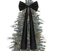 Nœuds pour sapin de Noël - Grande décoration en velours pour la maison | Grand nœud pour le sommet du sapin de Noël - Pour décorations de fête, porte principale, couronne, guirlande, véranda, patio