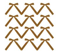 Nœuds rouges en velours, nœud de couronne rouge de Noël | 12 nœuds de couronne rouges avec ruban en velours, nœuds de Noël portables, nœud festif pour guirlande, cheminée, escaliers, clôture