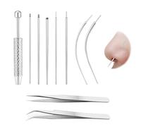 NUDVMUCH 16G 18G Piercing Aiguilles Piercing Taper Ball Grabber Outil, 10 PCs Filetage Acier Inoxydable Kit Perçage Corporel, Aiguille, pour Changer Bijoux Fil d'Insertion, pour L'oreille Nez Nombril