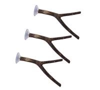 NUEAYMS 3lots Birds Perches Stand Aspiration pour Les Perroquets De Fenêtre Perchés Perche pour Les Petites À Perroquet