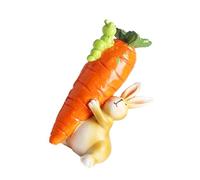 NUEAYMS Animal De Printemps Tenant des Statues Sculpture en Résine Carotte Symbolisant Les Espoirs Et Le Renouveau pour La Décoration La Maison Tenant des Décors Lapin