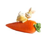 NUEAYMS Animal De Printemps Tenant des Statues Sculpture en Résine Carotte Symbolisant Les Espoirs Et Le Renouveau pour La Décoration La Maison Tenant des Décors Lapin
