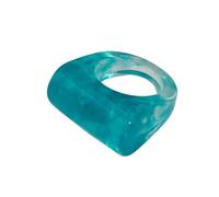 NUEAYMS Bagues géométriques multicolores élégantes en résine, accessoire idéal pour toutes les occasions pour homme et femme, One Size, Comme décrit, Produit conforme à la description.