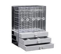 NUEAYMS Boîte de rangement élégante pour bijoux fabriquée à la main - Présentoir multicouche pour détaillants et collectionneurs - Grande capacité