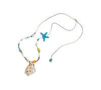 NUEAYMS Collier de perles tendance avec motif marin, collier unique avec pendentif en coquillage pour tenues décontractées ou quotidiennes, collier avec motif marin