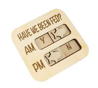 NUEAYMS Décoration en bois pour chiens et chats - Table en forme d'os avec suivi « Have We Been Fed »