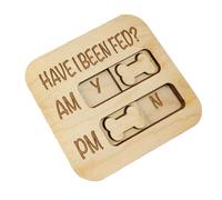 NUEAYMS Décoration en bois pour chiens et chats - Table en forme d'os avec suivi « Have We Been Fed »