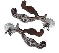 NUEAYMS Éperon de bottes de cheval en métal Décoration Cowboy occidental Équipement de compétition pour hommes et femmes Facile à utiliser Cowboy occidental pour l'équitation