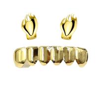 NUEAYMS Grillz multifonctionnel, bijou de bouche en cuivre unique, accessoire de costume creux, adapté pour une installation facile, port rapide de Grillz, C, comme décrit, Comme décrit
