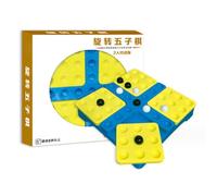 NUEAYMS Jeu d'échecs rotatif Gomoku - Kit de jeu pliable avec plateau rotatif pour stratégie et interaction sociale - Ensemble rotatif interactif
