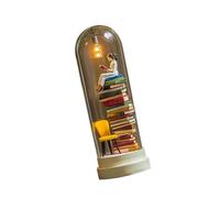 NUEAYMS Lampe décorative de Livre de Lecture Miniature en résines créatives dans Un Tube à essai, éclairage d ' Accentuation à Piles pour étagères, Bureaux, lumière d ' Angle de Lecture