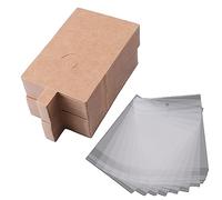 NUEAYMS Lot de 100 cartes de présentation de bijoux, étiquettes de prix, étiquettes pour la vente, facile à utiliser, emballage de bijoux, vitrine de rangement