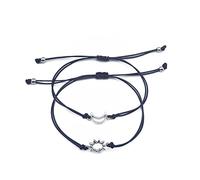 NUEAYMS Lot de 2 bracelets assortis personnalisés avec pendentif soleil pour la Saint-Valentin