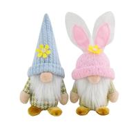 NUEAYMS Lot de 2 figurines de nains de printemps - Décorations de Pâques - Poupées scandinaves Tomte faites à la main pour la fête et la maison - Décorations de table - Tomtes scandinaves en peluche