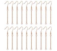 NUEAYMS Lot de 20 fils de boucles d'oreilles pendants pour la fabrication de bijoux - Kit d'extension de chaîne réglable pour chaîne d'extension, taille unique, comme décrit