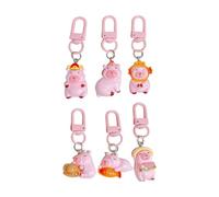 NUEAYMS Lot de 5/6 capybaras en résine pour sac accessoire de dessin animé Capybaras porte-clés pendentif tendance sac décors porte-clés Capybara, Set 5, taille unique