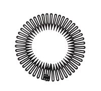 NUEAYMS Lot de 5 bandeaux élastiques à cheveux en plastique avec peigne à dents - Noir